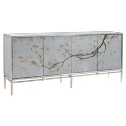 John-Richard Modern Classic Falling Branch Blue Hand Painted