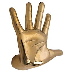 Farella Modern Gold Brass Hands On The Wall Sculpture