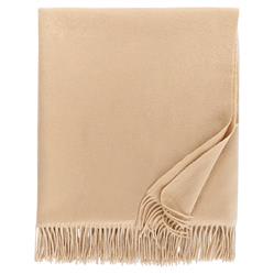 Sferra Dorsey Modern Classic Almond Cashmere Throw Blanket