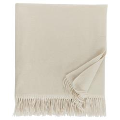 Sferra Dorsey Modern Classic Cream Cashmere Throw Blanket
