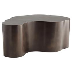Meadow Modern Classic Antique Bronze Iron Abstract Oval Coffee Table