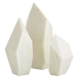Nerine Coastal Beach White Resin Sculptures - Set of 3