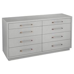 Taylor Modern Grey Upholstered 8 Drawer Wood Dresser