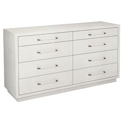 Taylor Modern White Upholstered 8 Drawer Wood Dresser