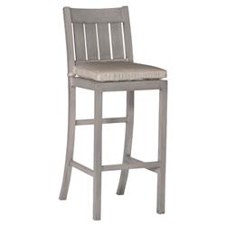 Club Aluminum Modern Oyster Grey Outdoor Bar Stool