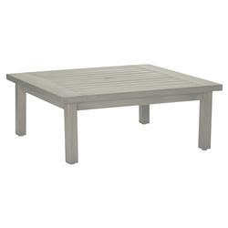 Club Aluminum Modern Oyster Outdoor Coffee Table