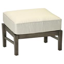 Croquet Aluminum White Cushion Slate Grey Outdoor Ottoman