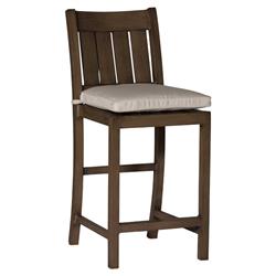 Club Aluminum Modern Dark Brown Outdoor Counter Stool