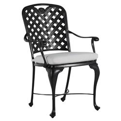 Provance Ancient Earth White Cushion Outdoor Dining Arm Chair