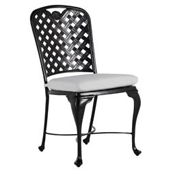 Provance Modern Ancient Earth White Cushion Outdoor Dining Side Chair