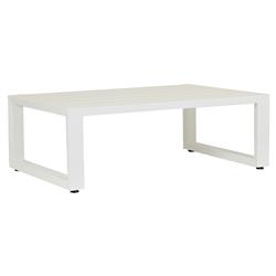 Roman Modern White Metal Rectangular Outdoor Coffee Table