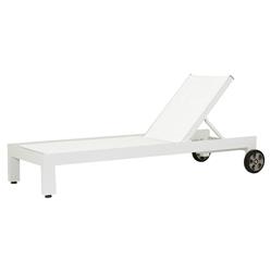 Roman Modern Metal White Chaise Lounge Outdoor