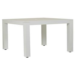 Roman Modern White Metal Square Outdoor Dining Table - 48"W