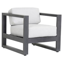 Finn Modern Grey Cushion Metal Outdoor Accent Club Chair