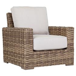 Aria Coastal Beige Cushion Brown Outdoor Accent Club Chair