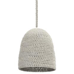 Palecek Green Oaks Coastal Beach White Woven Abaca Rope Dome Pendant - Small