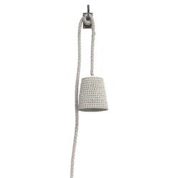 Palecek Green Oaks Coastal Beach White Woven Abaca Rope Hanging Wall Pendant