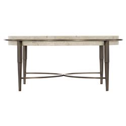 Belinda Modern Classic Travertine Antique Pewter Round Coffee Table