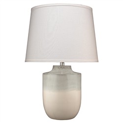 Susan Coastal Beach White Linen Shade Beige Ceramic Table Lamp