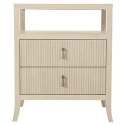 Alice Modern Classic Beige Two Drawer Open Top Shelf Nightstand