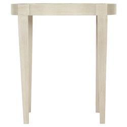 Alice Modern Classic Ivory Novelty Wood Side End Table