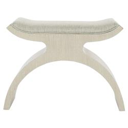 Alice Modern Classic White Upholstered Arch Stool