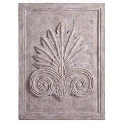 Quinn French Country Aged Grey Wood Floral Panel Wall Decor