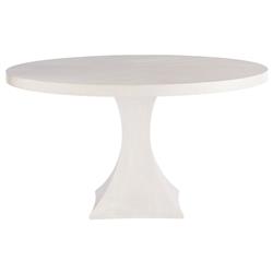 Clara Modern Classic White Wood Round Dining Table - 54"W|