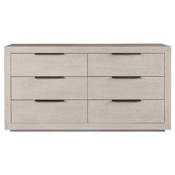 Leighton Modern Classic Grey 6 Drawer Dresser
