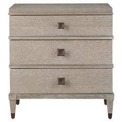Norman Modern Classic Grey 3 Drawer Nightstand