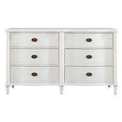 Carlotta French Country Off White Wood 6 Drawer Double Dresser