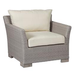 Club Woven Coastal Grey Woven Wicker Outdoor Lounge Chair