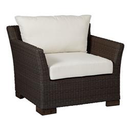 Club Woven Coastal Brown Woven Wicker Outdoor Lounge Chair