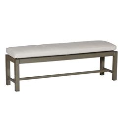 Club Aluminum Modern Slate Grey Outdoor Bench