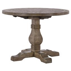 Becille Rustic Lodge Brown Pine Wood Round Dining Table - Small - 42"W