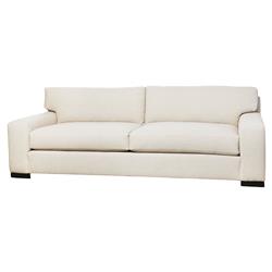 Cisco Home Loft Modern Classic Cream Cotton Upholstered Sofa - 84 inch