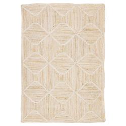 Naturals Tobago Global Beige Diamond Trellis Jute Solid Rug - 4&#39;x6&#39;