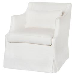 Cisco Home Amalia Modern Classic White Slipcovered Occasional Arm Chair