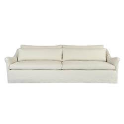 Cisco Home Genevieve Modern Classic  Ivory Linen Slipcovered Sofa - 84 inch