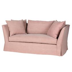 Cisco Home Seda Modern Classic Pink Cotton Slip Cover Loveseat