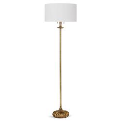 Clove French Country Antique Gold Leaf Stem Floor Lamp