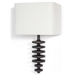 Fishbone Coastal Beach Ebony Birch Wood Sconce