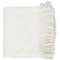 Joy Modern Classic Ivory Woven Throw Blanket
