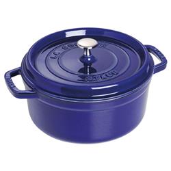 Staub Dark Blue 2.75 Quart Cast Iron Round Cocotte Pot