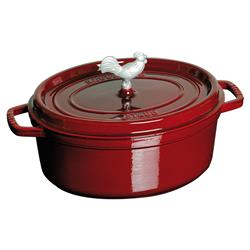 Staub Grenadine Red 5.8 Quart Cast Iron Oval Cocotte Pot