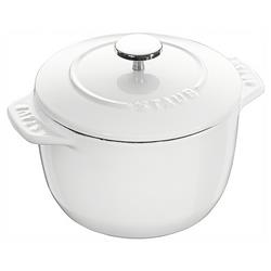 Staub White 1.6 Quart Cast Iron Rice Cocotte Pot