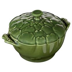 Staub Green 0.5 Quart Ceramic Artichoke Cocotte Pot