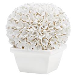 Boston French Country Blanc De Chine Porcelain Boxwood Topiary