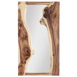 Maxim Rustic Lodge Chamcha Wood Rectangular Wall Mirror