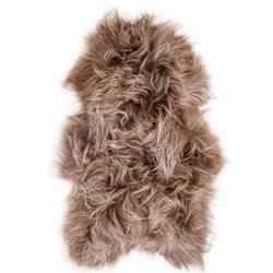 Alivia Modern Classic Brown Long Wool Sheepskin Rug - 2&#39;x3&#39;